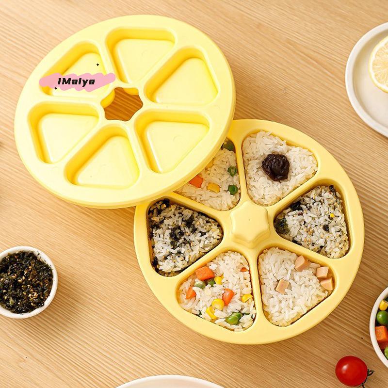 M-6 In 1 Onigiri Mold Triangle Sushi Mold Bento Box Sushi Making Kit Sushi Mold Sushi Press Maker Rice Ball Mold Cooking Tools