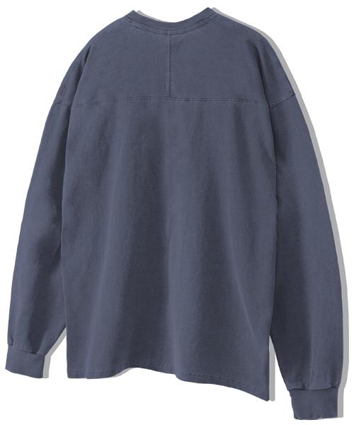 REBRENNER Dtg Space Dog Pigment Long Sleeve Navy