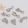 18K Gold Plated Hollow Leaf Clasp Necklace Accessory for Jade Safety Pendant