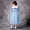 2020 Christmas Princess Elsa Dress Long Sleeve Foreign Trade Frozen Princess Dress Children's Dress Autumn and Winter Dress