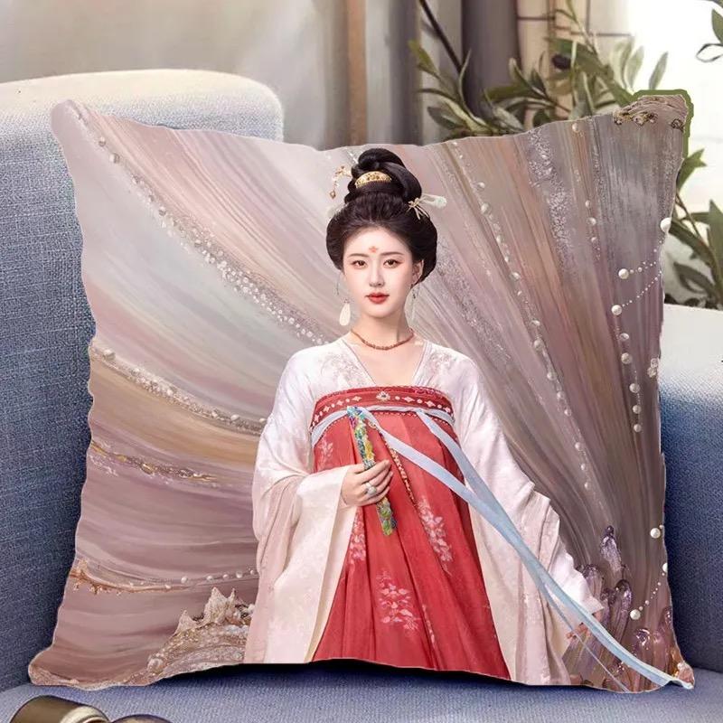 Zhao Lusi Liu Yuning Poster Double-side Printing Pillowcase TV The Story of Pearl Girl Drama Stills Home Decor Cushion Cover