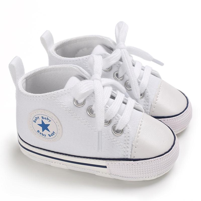 Soft Sole Star Canvas Baby Shoes, Spring/Autumn Style, for 0-1 Year Old