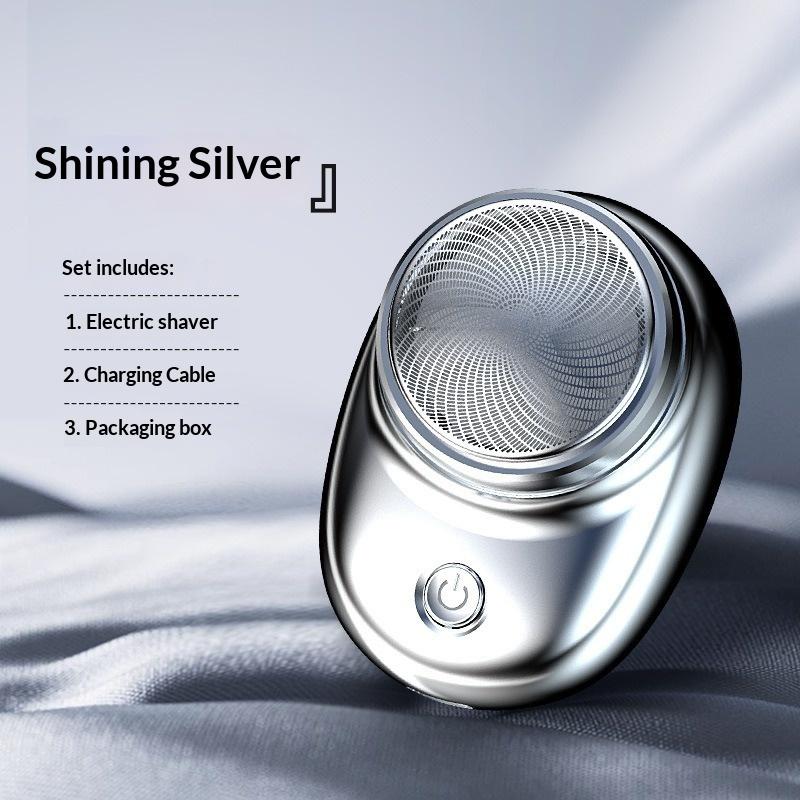 New shaver mini shaver electric rechargeable men's portable LCD razor double head two head beard knife
