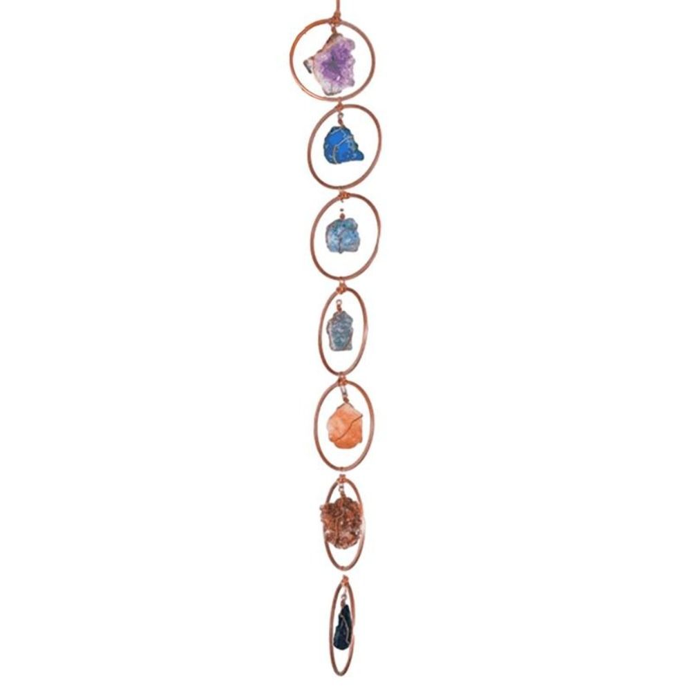 

Blessin Home Decorations Chakra Gemstones Gem Pendant Gem Wind Chime Crystal Hanging Ornament 7 Chakras