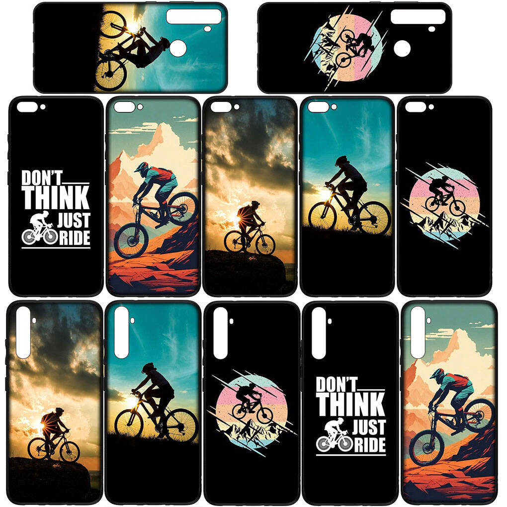 For iPhone 17 16 15 Xiaomi Poco F7 F8 X7 X6 C85 C75 C71 M8 Redmi Note 14 13 12 11 Pro Max 14C 13C A3 A4 Phone Case Wallpaper Mountain Bike Cycling Art