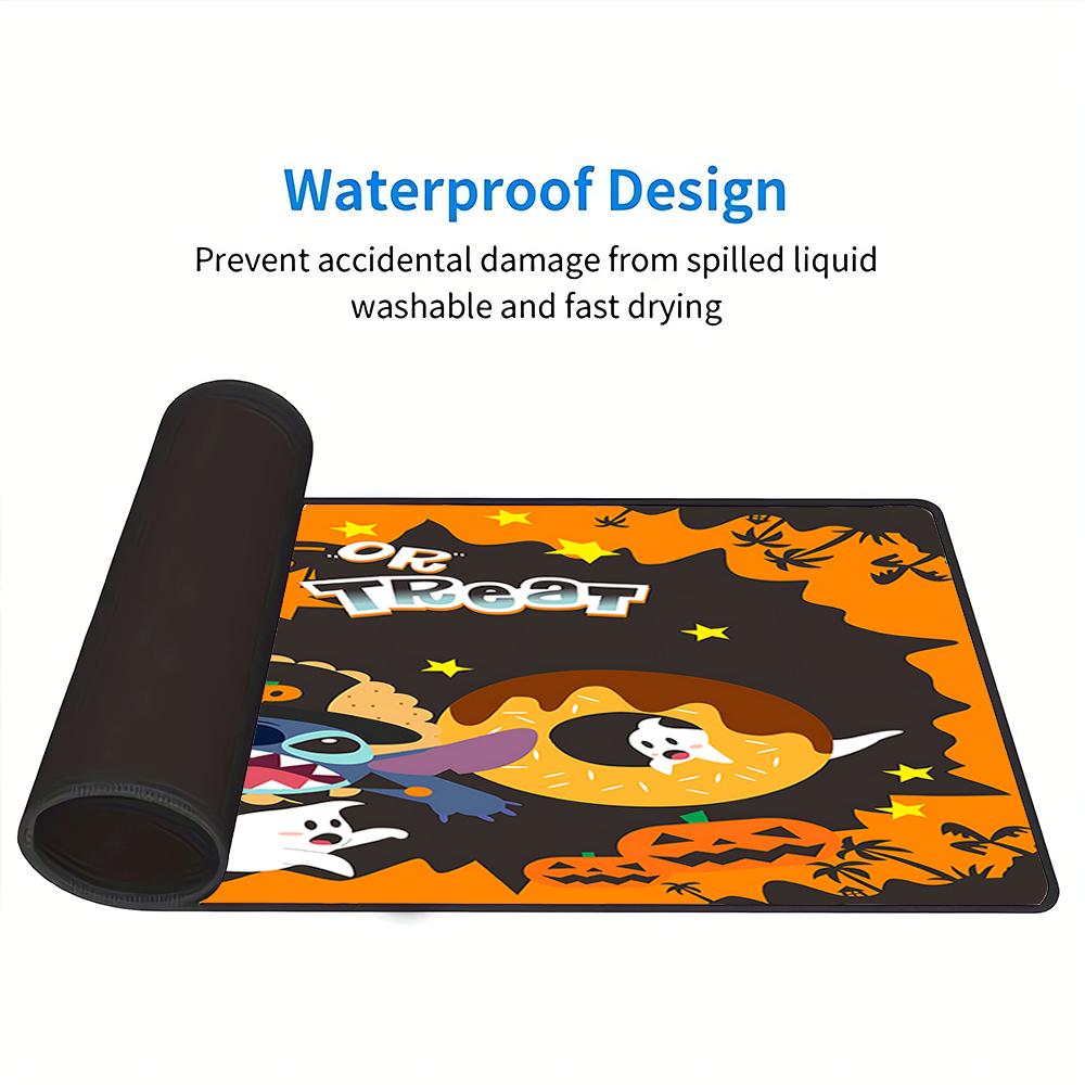 Halloween Trick Treat Fun Large Gaming Mouse Pad Nonslip Rubber Base Waterproof Desk Mat For Office Pc Laptop