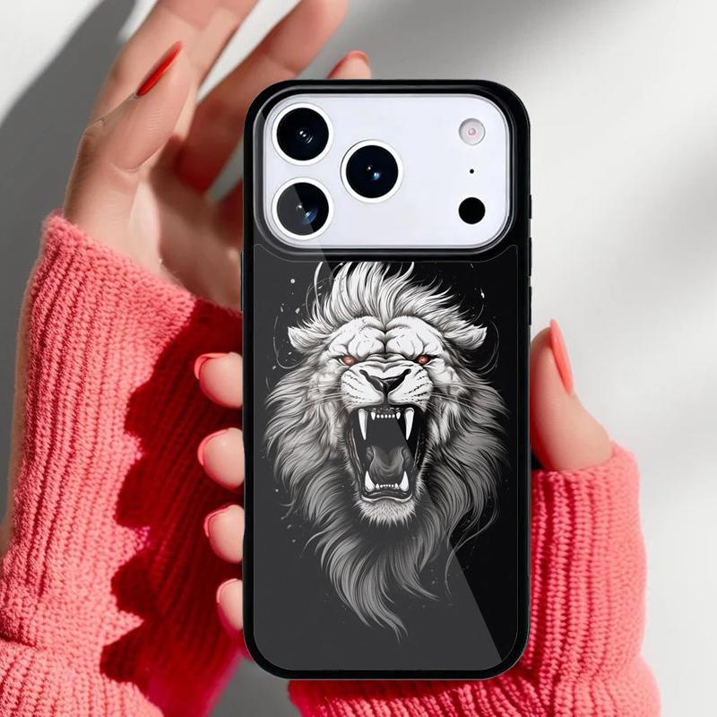 Ferocious Lion Phone Case for iPhone 17 16 15 14 13 Pro Max Back Cover for 12 11 Pro Coque