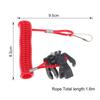 Stretchable 160cm Red Safety Lanyard Universal Kill Stop Switch with 6 Keys for Outboard Motor Boating Water Sports