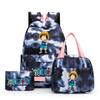 3Pcs/set Anime One Piece Anti-Theft Backpack Casual Daypack with Lunch Bag Pencil Case Back To School Daily Bookbag for Boy Girl Mochila Rucksack