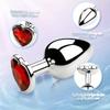 Anal Plug 3 Sizes Heart Metal Crystal Anal Plug for Women Removable Stainless Steel Butt Plug Men Stimulator Anal Sex Toys Dildo