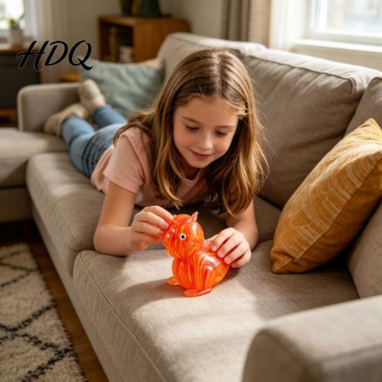 Kids Stress Relief Toy Dinosaur Squeeze Slow-Rising TPR Fidget for Flowing Pattern Cute Soft Decompression Gadget Students Adults Pinching Sensory