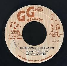 

7inch Record ELPEDO THE SONICS Here Comes I Hurt Again NONE GGs Records 1981 Jamaica Reggae Ska Dub Used