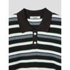 8seconds Multi-Stripe Collared Short-Sleeve Knit Brown