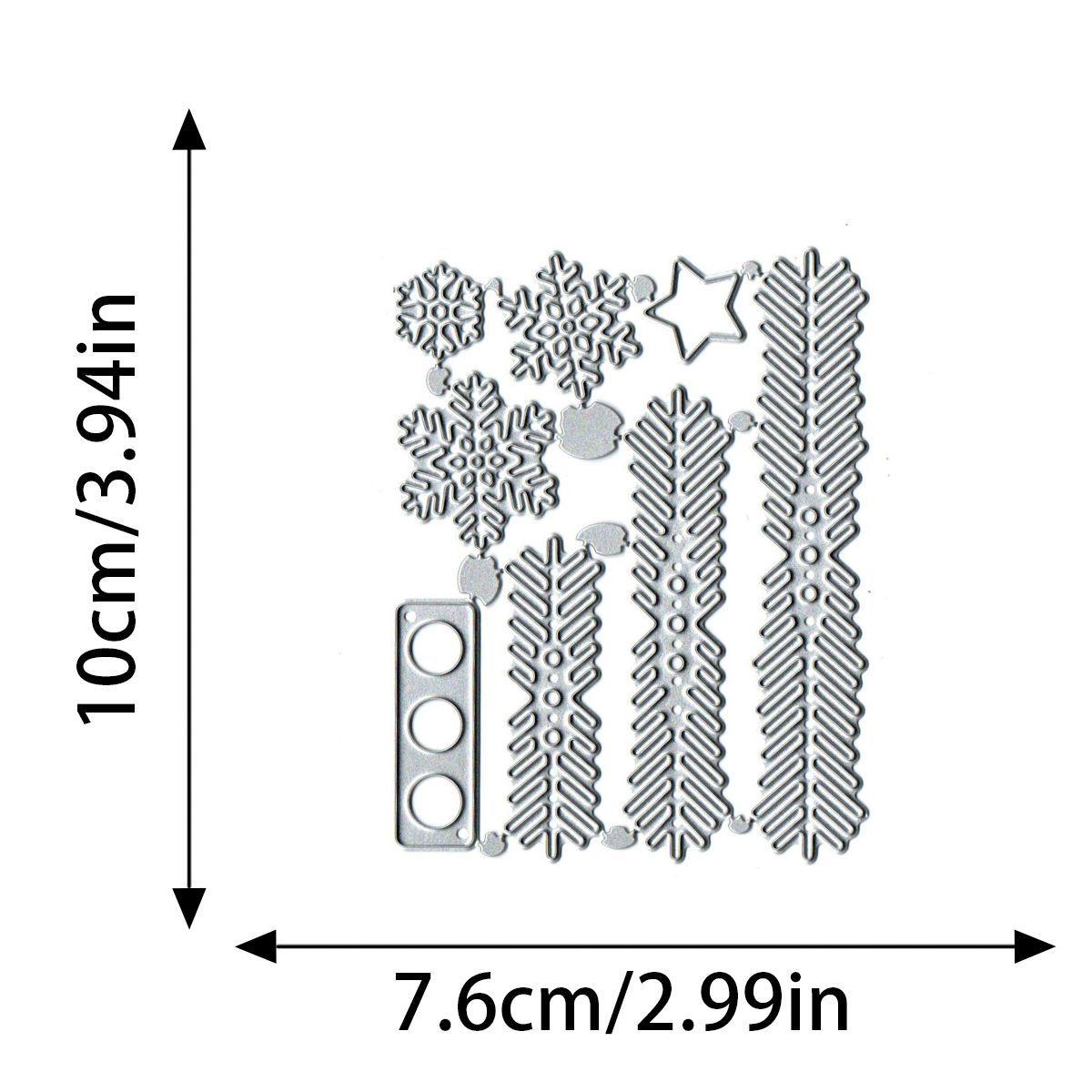 Вырубной штамп  Рождественская елка  для тиснения и скрапбукинга 10x7.6 cm серебряный