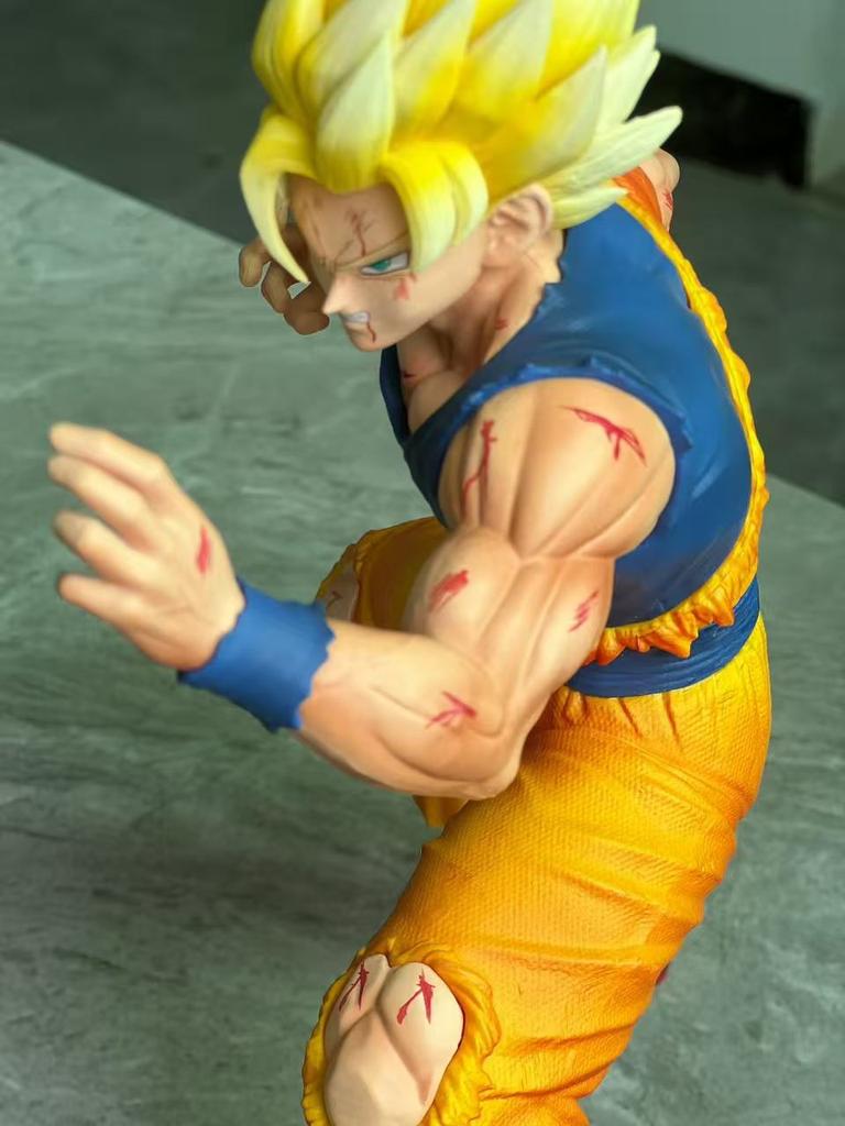 Dragon Ball Z Battle Damaged Super Saiyan 2 Goku Action Figure Anime Collectible Statue Manga Peripheral Decor For Anime Fans