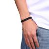 [Deelfel] Bracelet Chain, Black, 23cm, Shiny Surface, Curb Chain, Titanium, Hypoallergenic, Perfect for Anniversaries, New Year's, Parties, Gifts, Sty