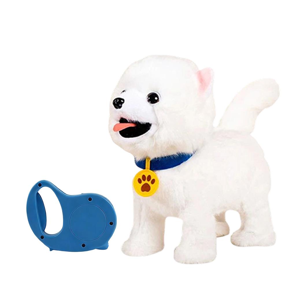 Electric Plush Toy Dog Sings, Sticks Out Tongue When Head Is Touched (random Leash)