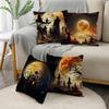 NIGHTWISH Halloween Pattern Pillowcase Holiday Design Home Decor Sofa Cushion Cover 40/45/50cm Happy Easter Day