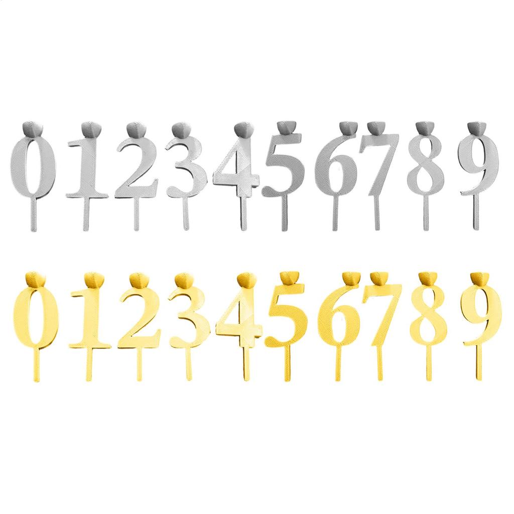 Digital Birthday Cake Candles Number Candlestick Free Combination Reusable For Celebration Kids Adults Party Cake Top Decor Prop