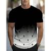 Printed T Shirt For Men Gradient Harajuku Short Sleeve Tee Tops Leisure Crew Neck Men's Casual T-shirts