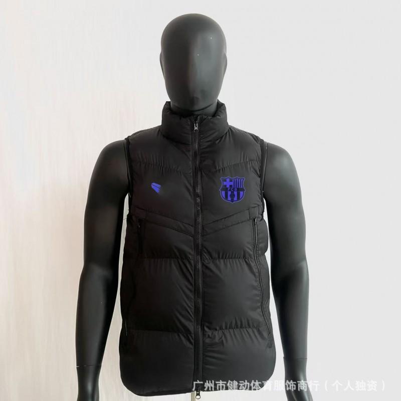 Waterproof Down Vest Men Women Outdoor Sports Warm-Up Training Jacket Football Team Fan Apparel