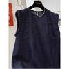 Chic Cap Sleeve Sleeveless Denim Dress for Women - Slimming, Youthful, Luxurious Summer Style