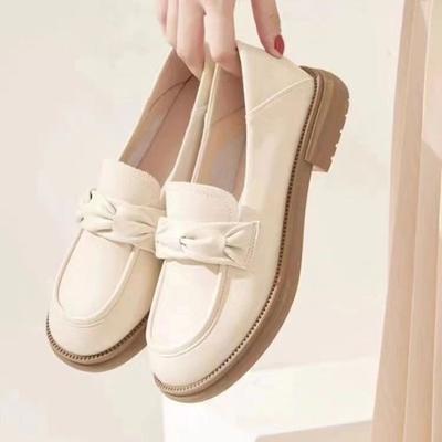 Flat Shoes Celebrity Style New One-pedal Autumn Small Leather Shoes Soft Sole Versatile Casual Single Shoes Women
