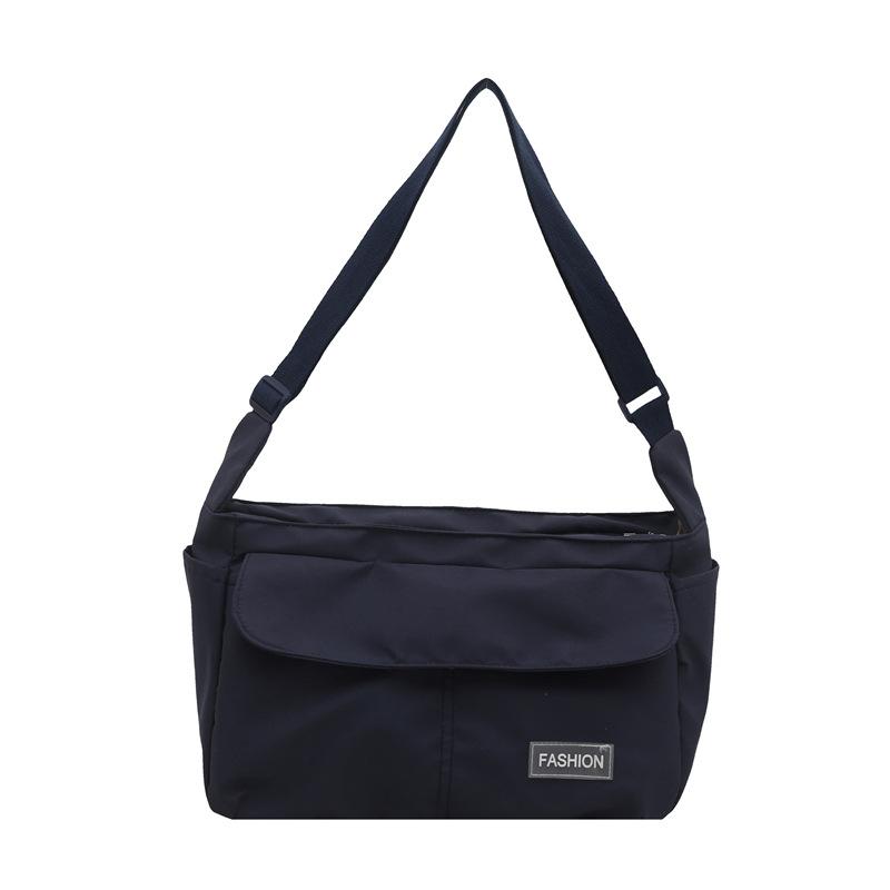 

Crossbody bag casual gender-free shoulder bag lightweight crossbody bag unisex large-capacity travel messenger bag синий