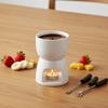 with Fork Chocolate Melting Mug Ceramic Chocolate Melting Pot  Leisure Time
