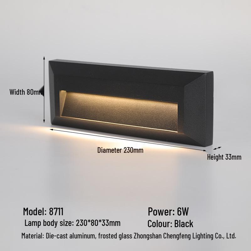 Waterproof LED Step Light for Outdoor Ramps & Corners, Die-Cast Aluminum Plinth Light