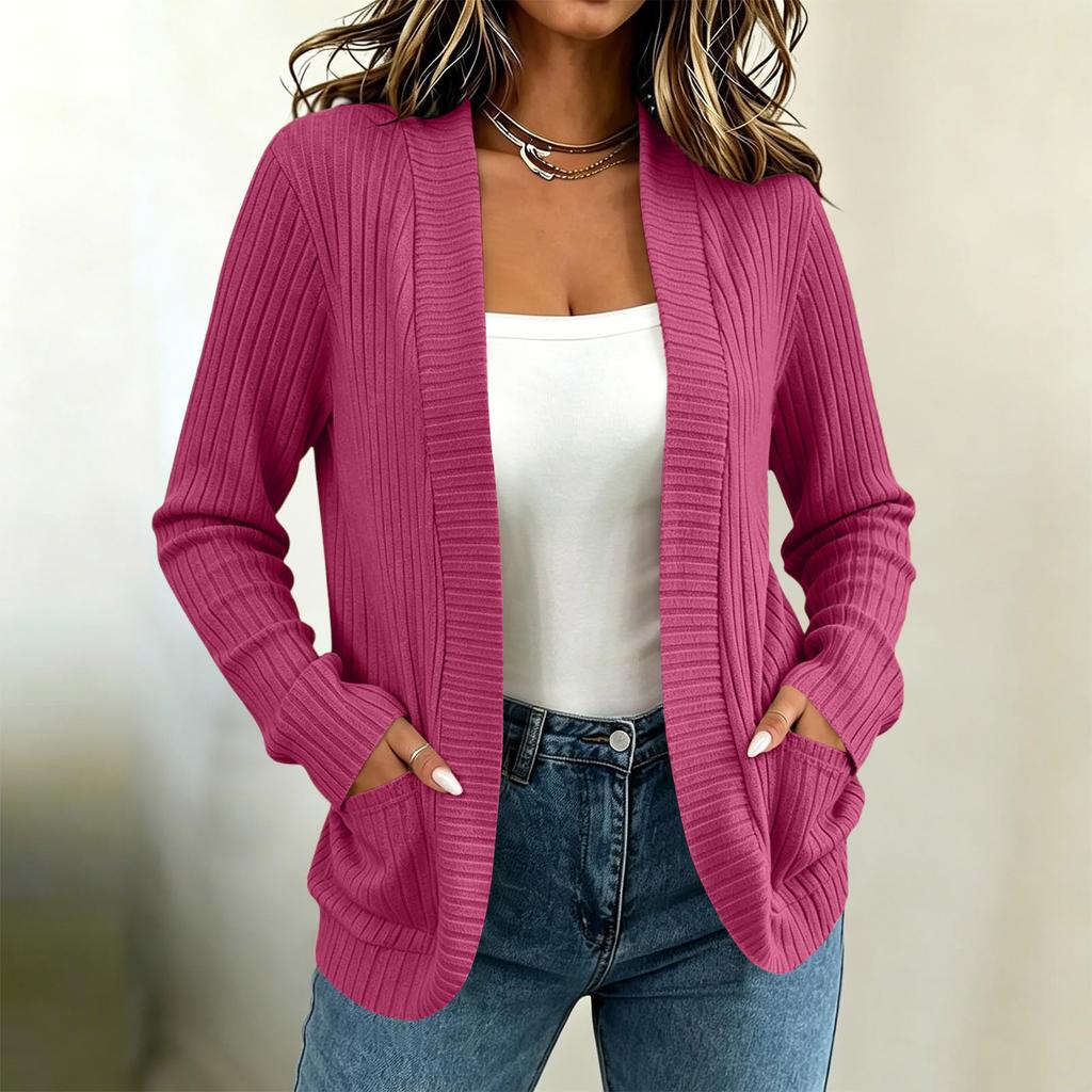 Damen Strickjacke Farbe Leicht für Frühling Sommer Alltag
