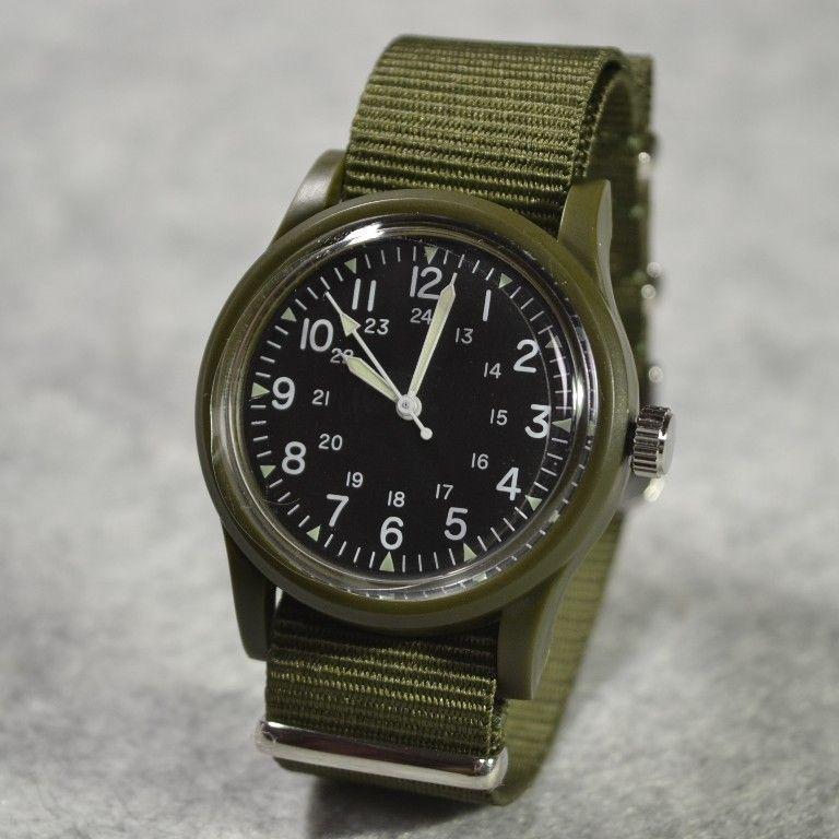 MIL-W-46374 GG-W-113 Replica Military Watch US Army Vietnam TIMEX HAMILTON Camper