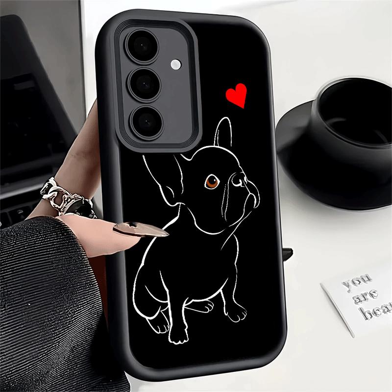 Phone Case for Samsung Galaxy S26 S25 Ultra S24 FE French Bulldog Black Desgin Shell S23 Plus S22 + S21 S20 5G Soft Silicone Fun