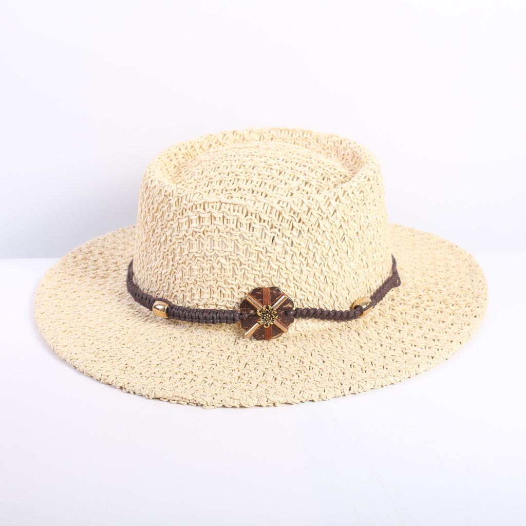 Popular fashion hollow woven concave-convex top straw hat men's and women's fashion summer sunscreen sunshade straw hat