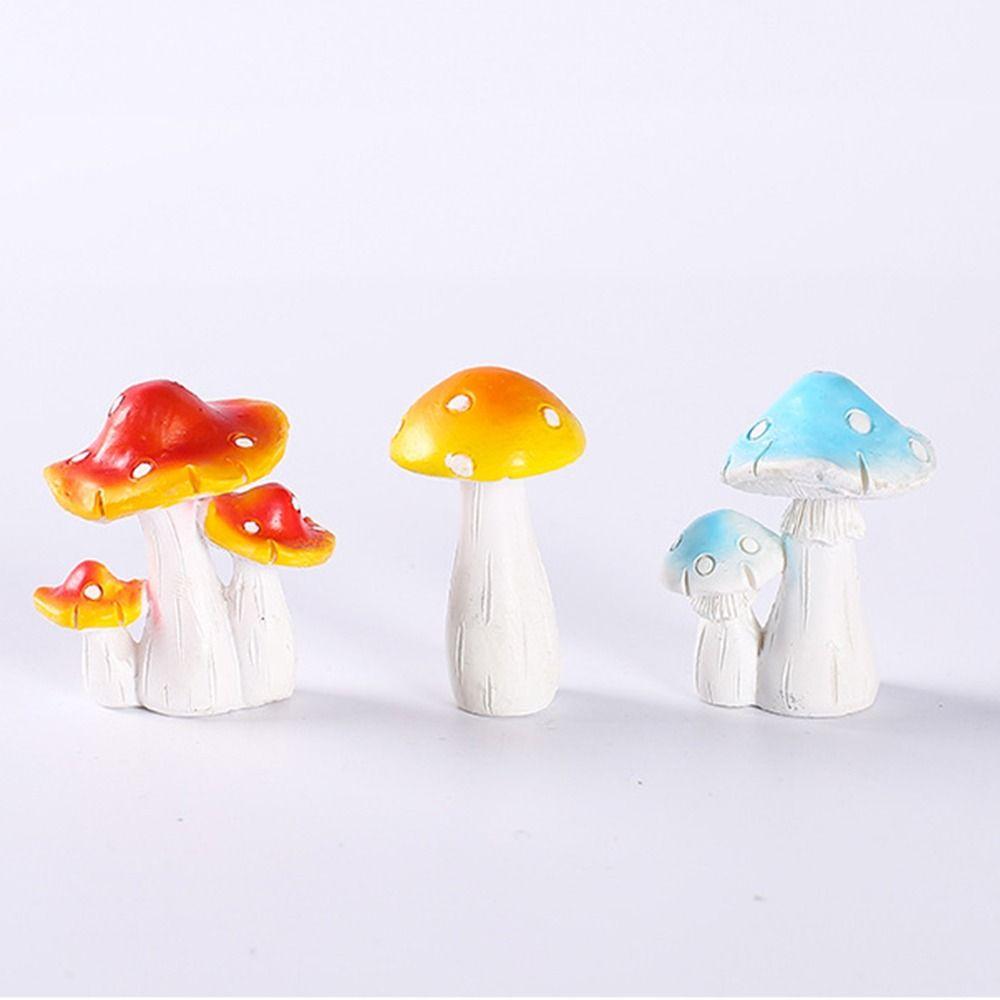 

Прочная фигурка гриба из смолы, миниатюрные скульптуры, поделки, статуя гриба на открытом воздухе