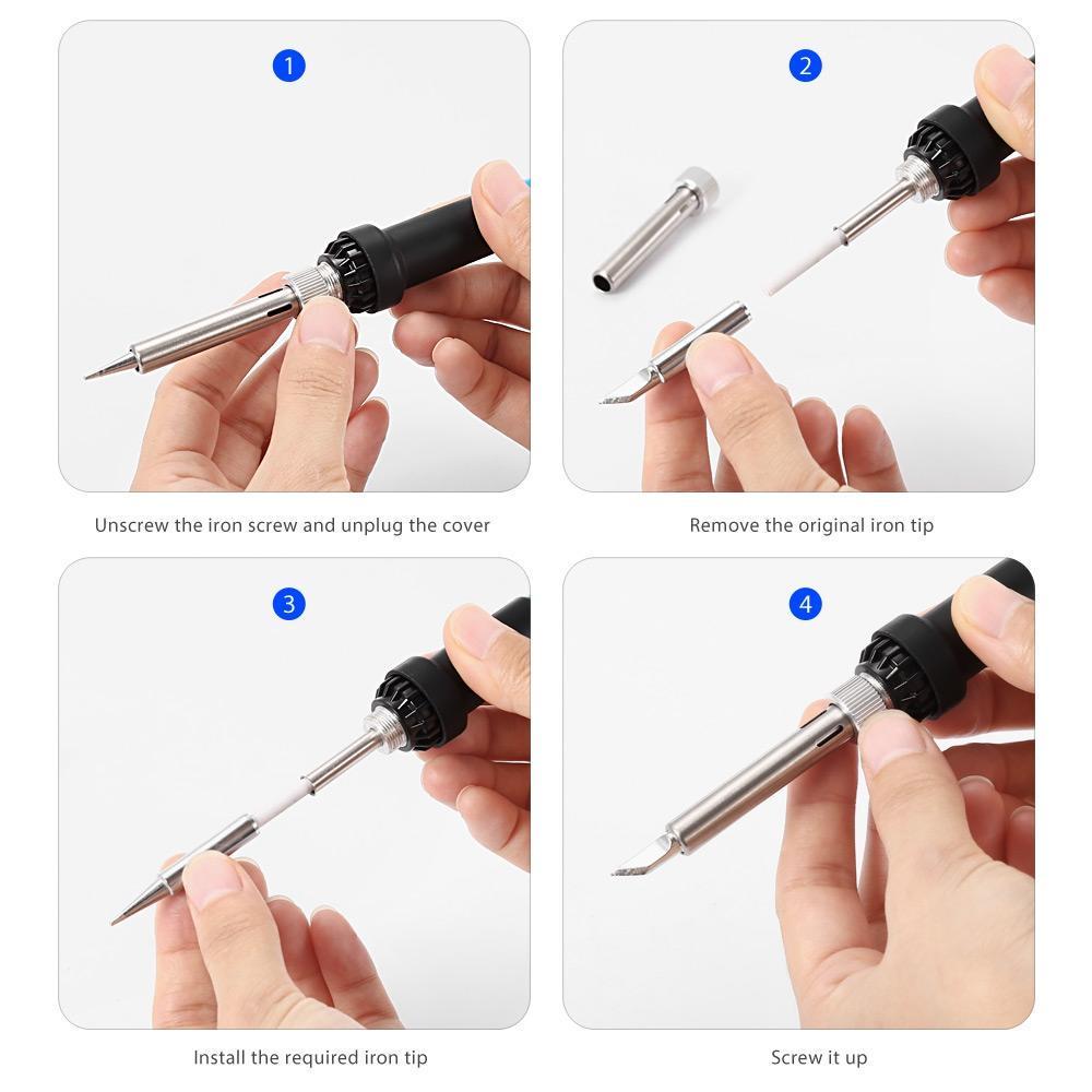 Lötkolben 60W 110V elektronisches Lötkolben-Set Schwammständer