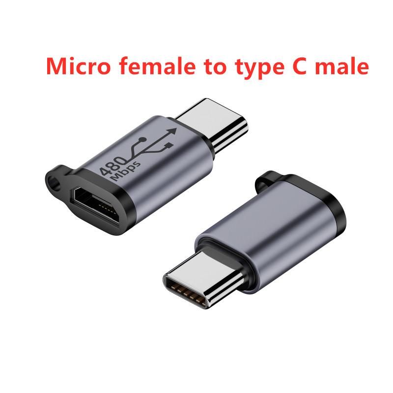

Usb Type C to Mini USB MicroUSB Adapter Micro USB to TypeC Mini USB Converter Connector Support Charge Data Sync 480Mbps 18W Micro to type C