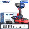NANWEI 800N Electric Impact Wrench, Size 1/2, Adjustable Torque 500N/600N/800N