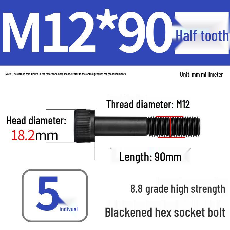8.8 High-Strength Socket Head Cap Screw Bolt (M4-M20)