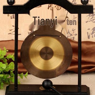 Copper Double Dragon Wind Chime with Zodiac Gong - Antique Musical Ornament for Home Decor