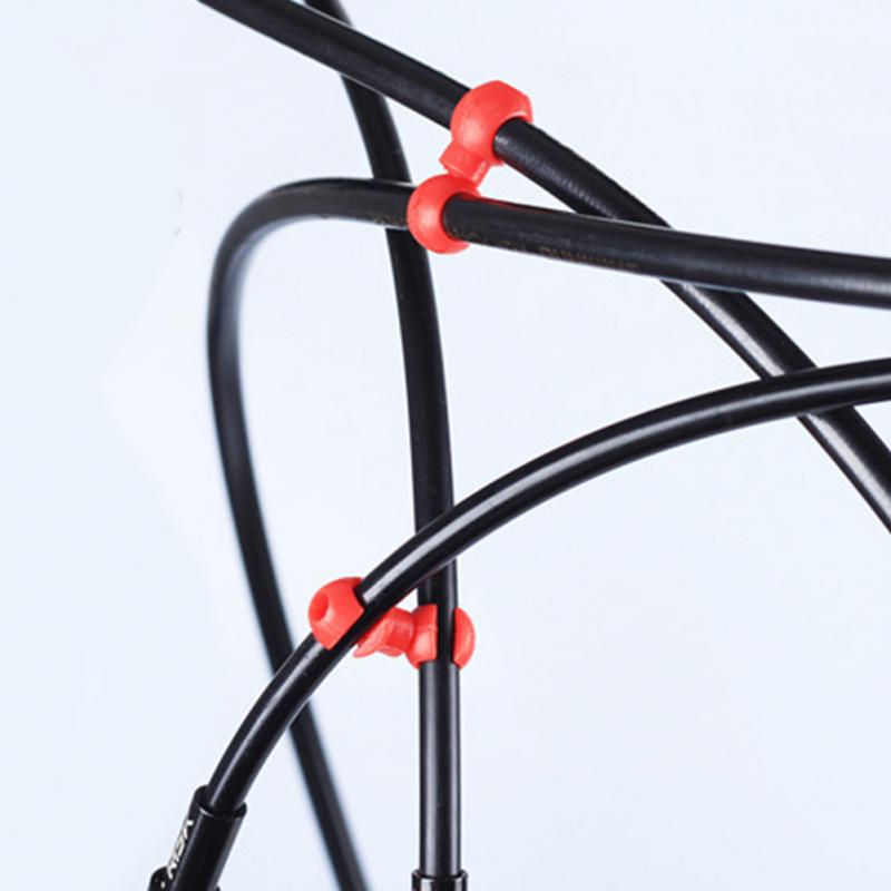 10Pz/Set Fibbia a S Clip per Cavo Freno Deragliatore Bicicletta Anello di Chiusura Rotante Clip per Cavo Freno MTB