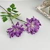 2 Köpfe Künstliche Dahlienblumen Realistisches Seiden-Dahlien-Strauß mit langem Stiel 28 Zoll Herbst-Blumenarrangement für DIY-Hochzeits-Tischdekoration Zuhause