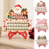 Wooden Countdown Ornament Christmas Calendar, 25 Days Until Advent Vintage Numbered Compartment Calendar Farmhouse Table Sign for Holiday Indoor Home