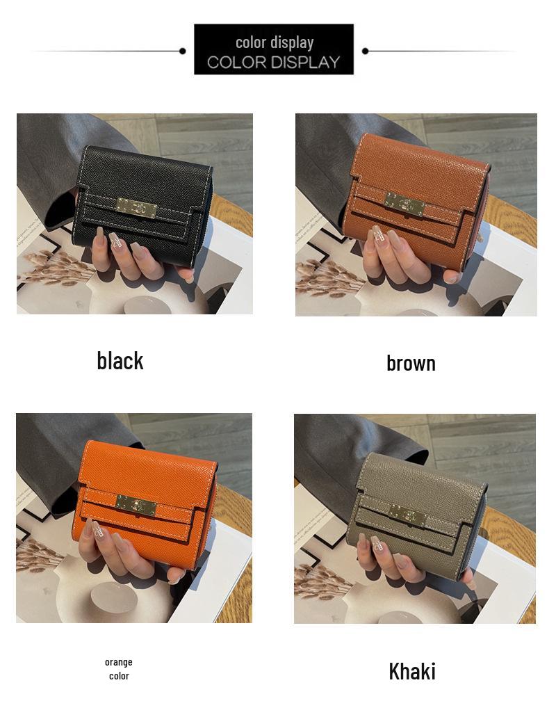 2025 Stilren Damplånbok i Kort Äkta Läder - Stor Kapacitet Multi-Kort Nötskinn Myntfack