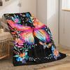 Boho Abstract Leaf Throw Blanket  Neutral Earth Tone Autumn Foliage Minimalist Art Decor For Sofa Bedroom Couch Blanket