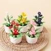 Miniature Food Toy Colorful Wildflower Mini Model 1:12 Divided Plant Pots Dollhouse Playing House Diy