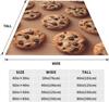 Cookie Blanket for Kids Adults, Soft Lightweight Flannel Food Chocolate Chip Cookie Throw Blanket for Sofa Couch Bed Traveling
