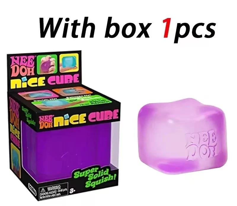 ### Nee Doh Nice Cube Super Solide Squishy Jouet Anti-Stress Doux à Presser Jouet Fidget Pour Soulager l'Anxiété au Bureau Cadeaux Enfants Adultes