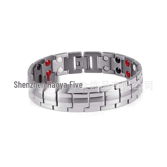 Bracelet de santé en pierre magnétique: Anti-Radiation & Anti-Fatigue, Design Coquille de Tortue Électroplaqué Sous Vide