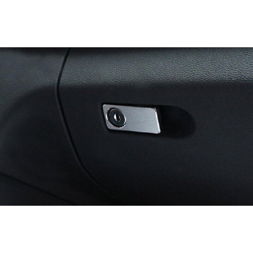 For Benz GLK 2009-2015 Silver Aluminum Passenger Storage Box Handle Cover 1PCS
